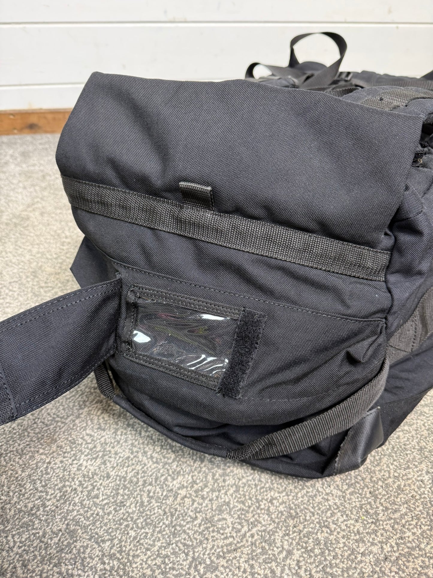 Ex Police Large Black Holdall Travel Rucksack 100L Deployment Bag