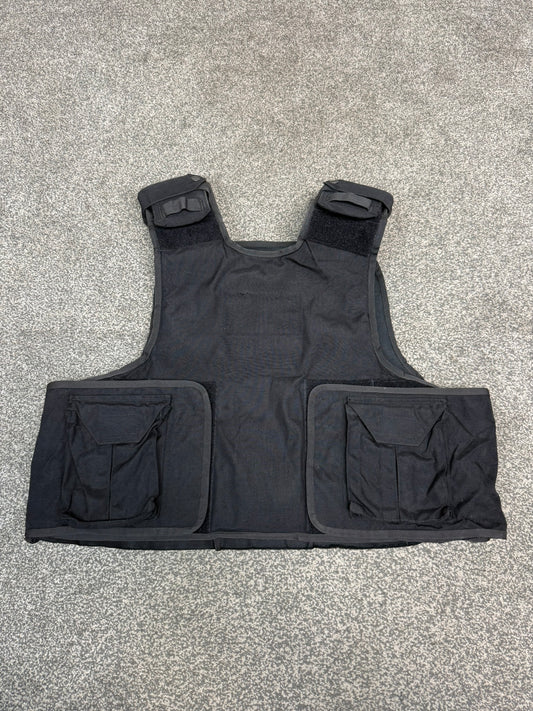 Ex Police Body Armour Cover Plate Carrier Vest L-XL Security Tactical Airsoft Paintball