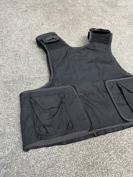 Ex Police Body Armour Cover Plate Carrier Vest L-XL Security Tactical Airsoft Paintball