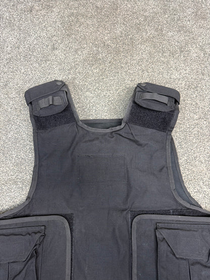 Ex Police Body Armour Cover Plate Carrier Vest L-XL Security Tactical Airsoft Paintball