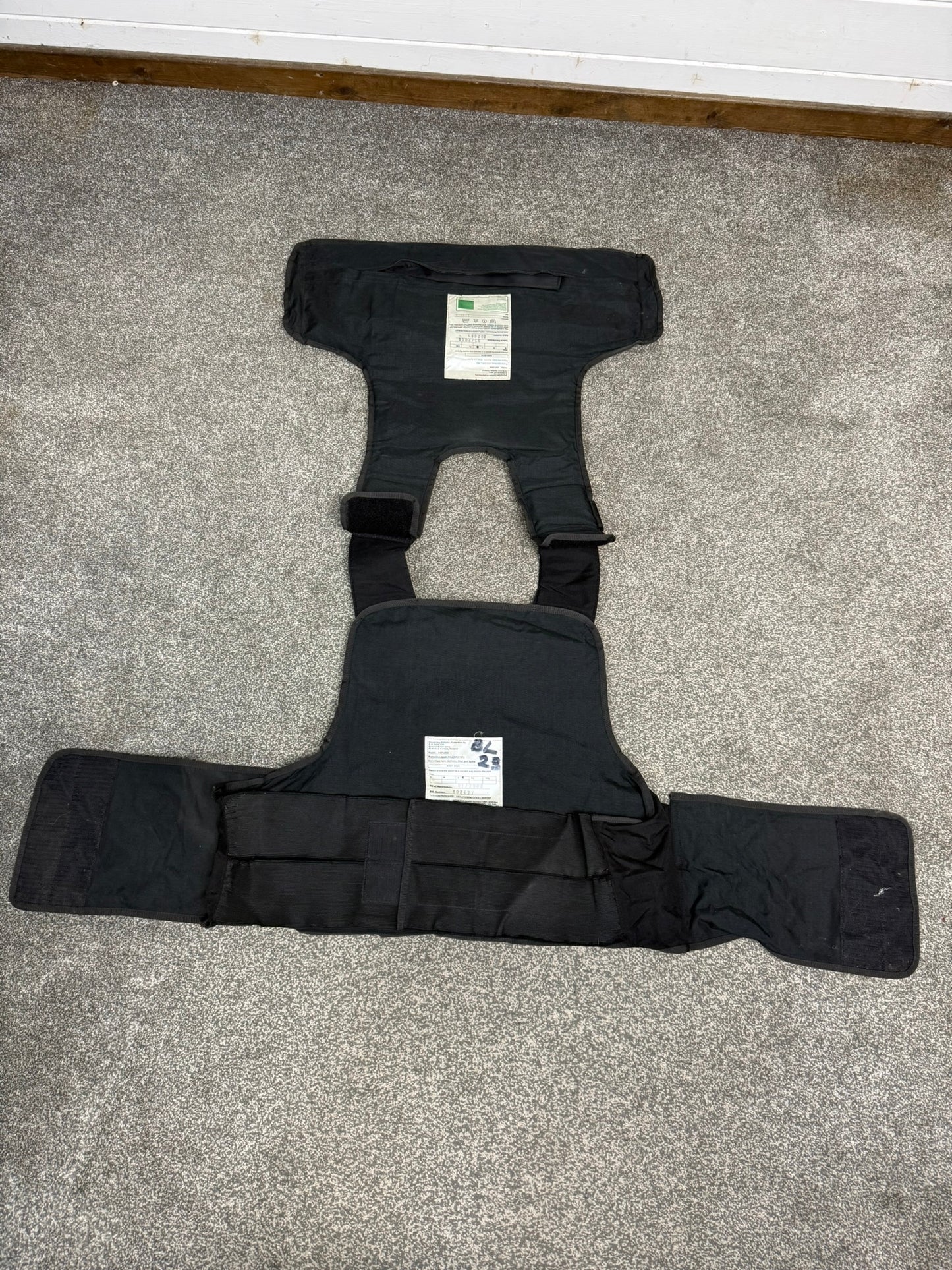 Ex Police Body Armour Cover Plate Carrier Vest L-XL Security Tactical Airsoft Paintball
