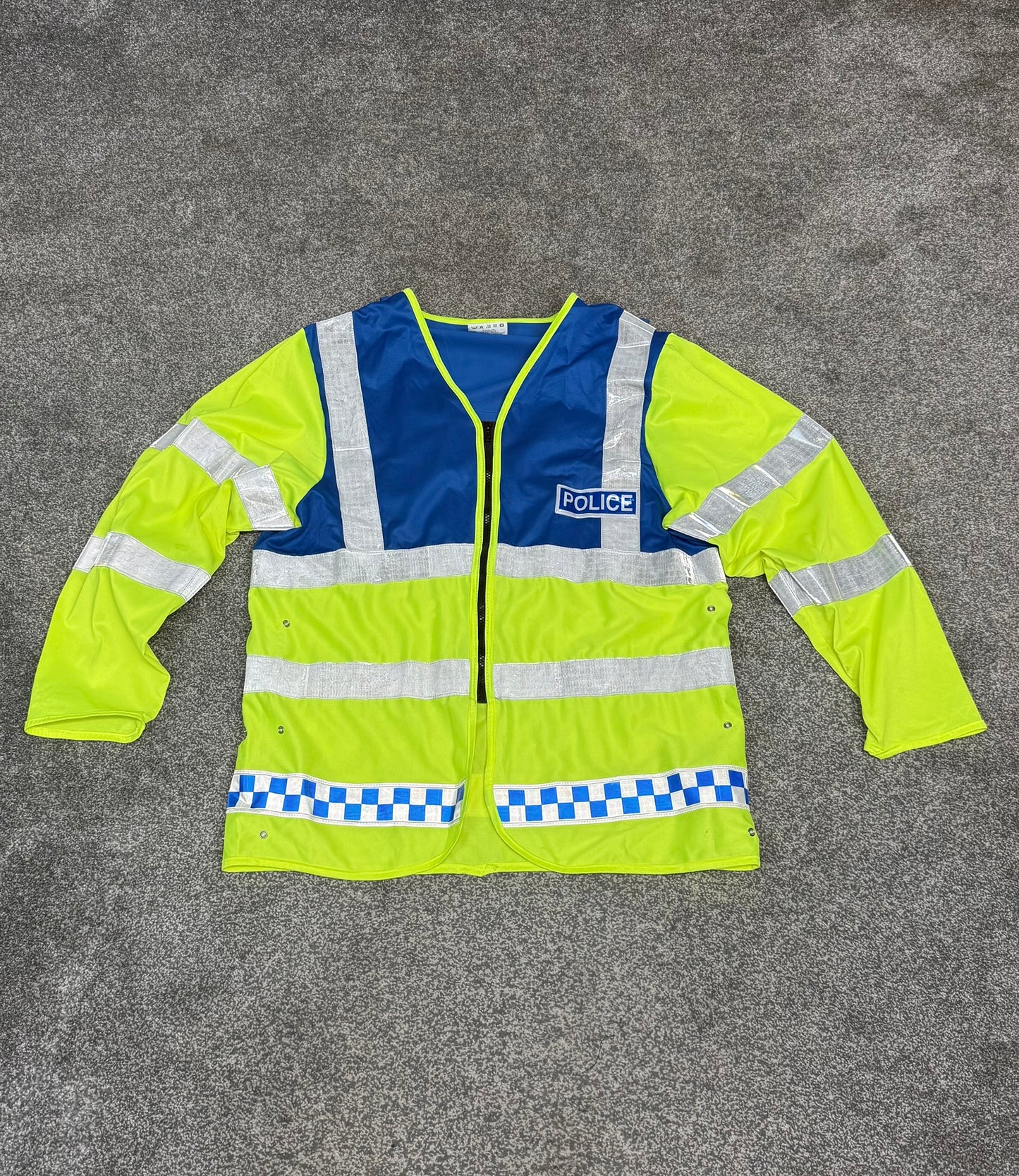 Ex Police Blue & Hi Vis Lightweight Vest BADGED - Large Collector Display Film / TV