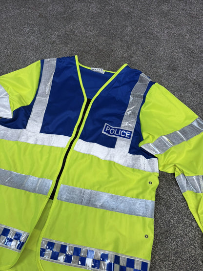 Ex Police Blue & Hi Vis Lightweight Vest BADGED - Large Collector Display Film / TV