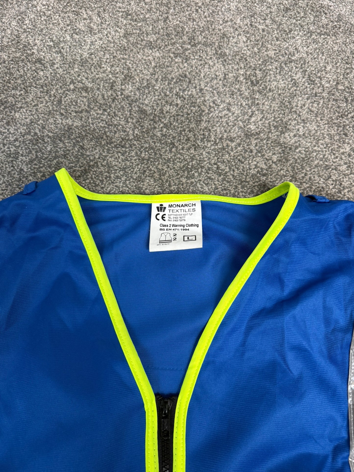 Ex Police Blue & Hi Vis Lightweight Vest BADGED - Large Collector Display Film / TV