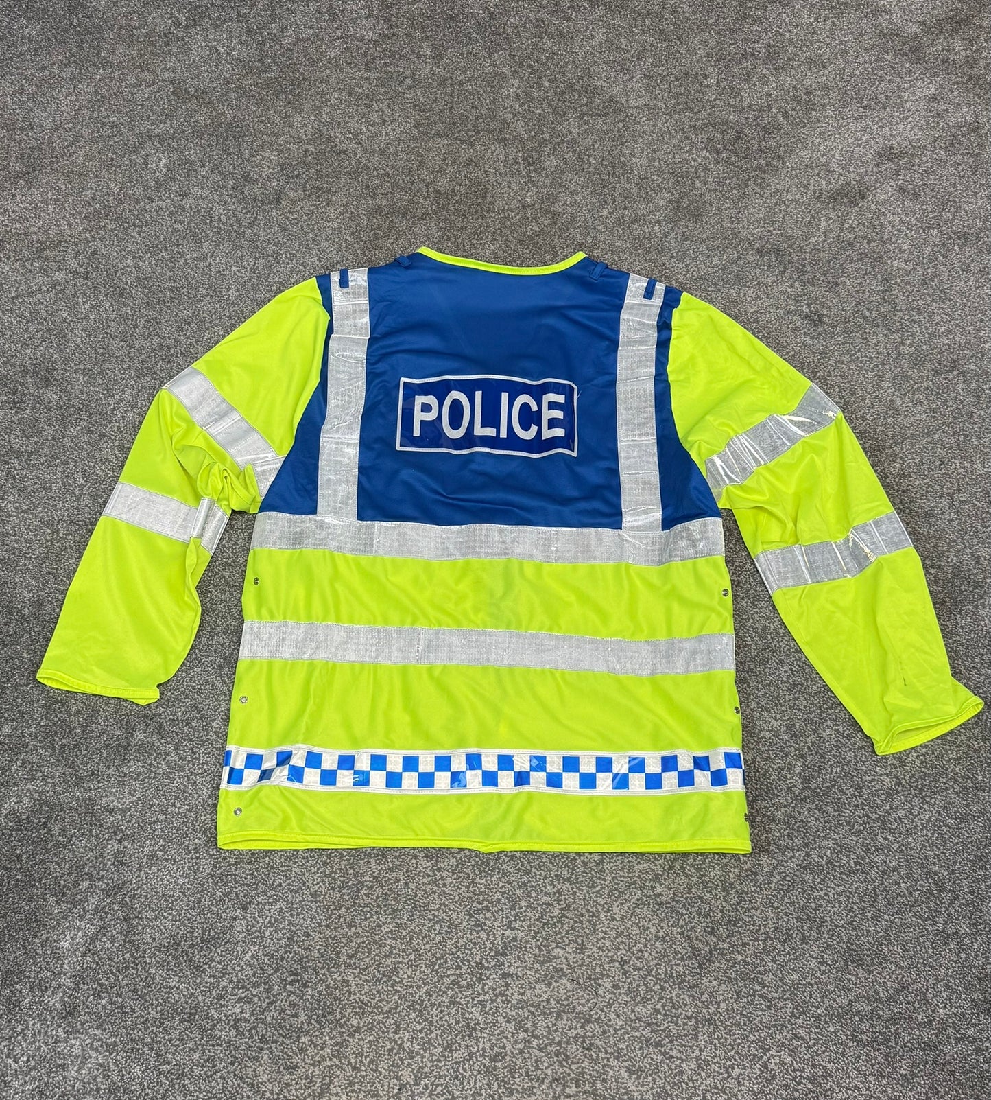 Ex Police Blue & Hi Vis Lightweight Vest BADGED - Large Collector Display Film / TV