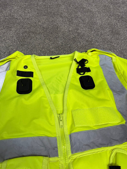 Ex Police Hi Vis Tactical Utility Vest Short & Long Sleeve LARGE Security Marshall