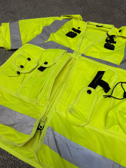 Ex Police Hi Vis Tactical Utility Vest Short & Long Sleeve LARGE Security Marshall
