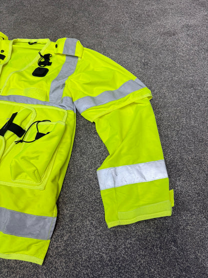 Ex Police Hi Vis Tactical Utility Vest Short & Long Sleeve LARGE Security Marshall