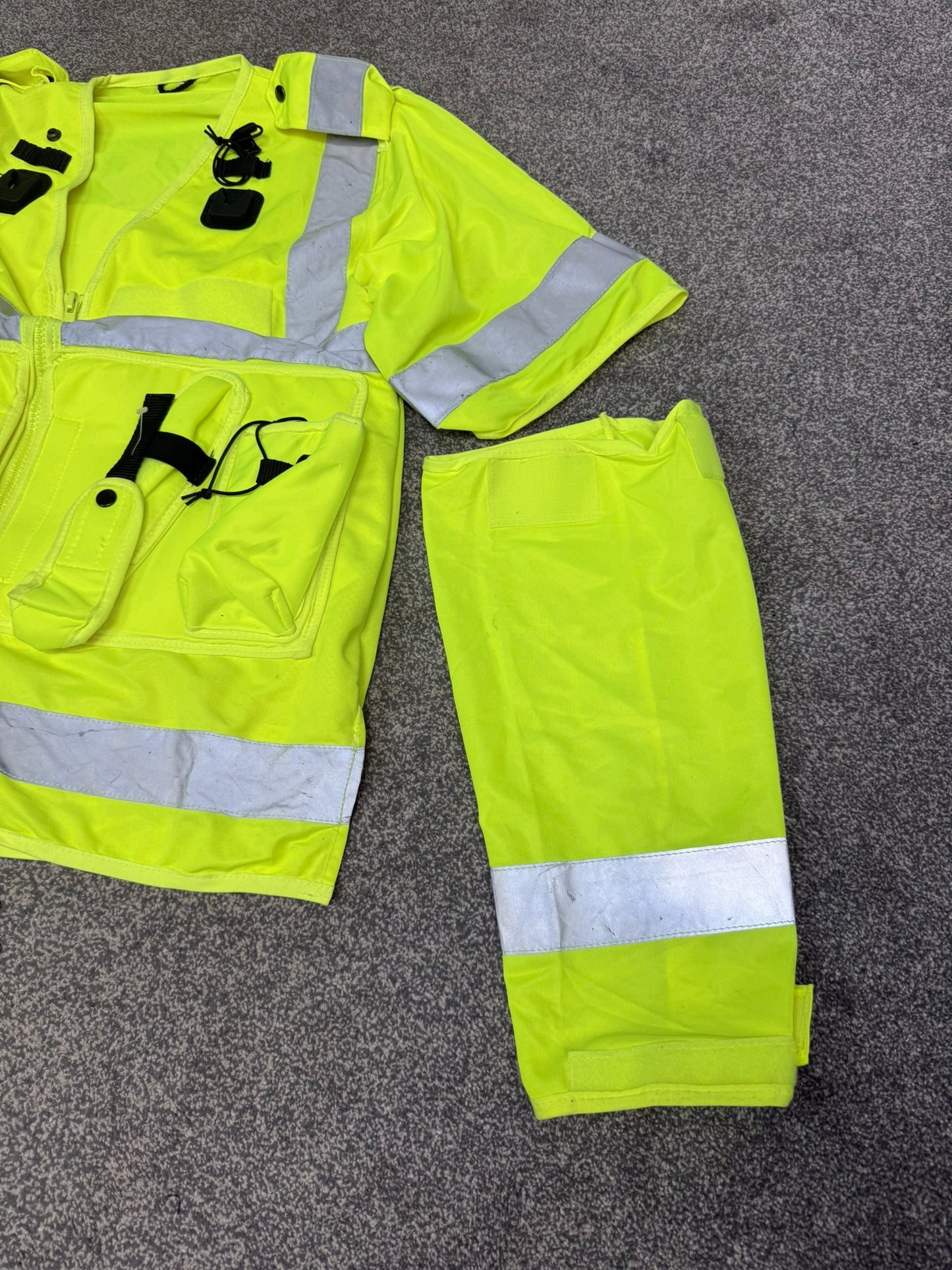 Ex Police Hi Vis Tactical Utility Vest Short & Long Sleeve LARGE Security Marshall