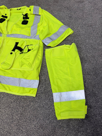 Ex Police Hi Vis Tactical Utility Vest Short & Long Sleeve LARGE Security Marshall