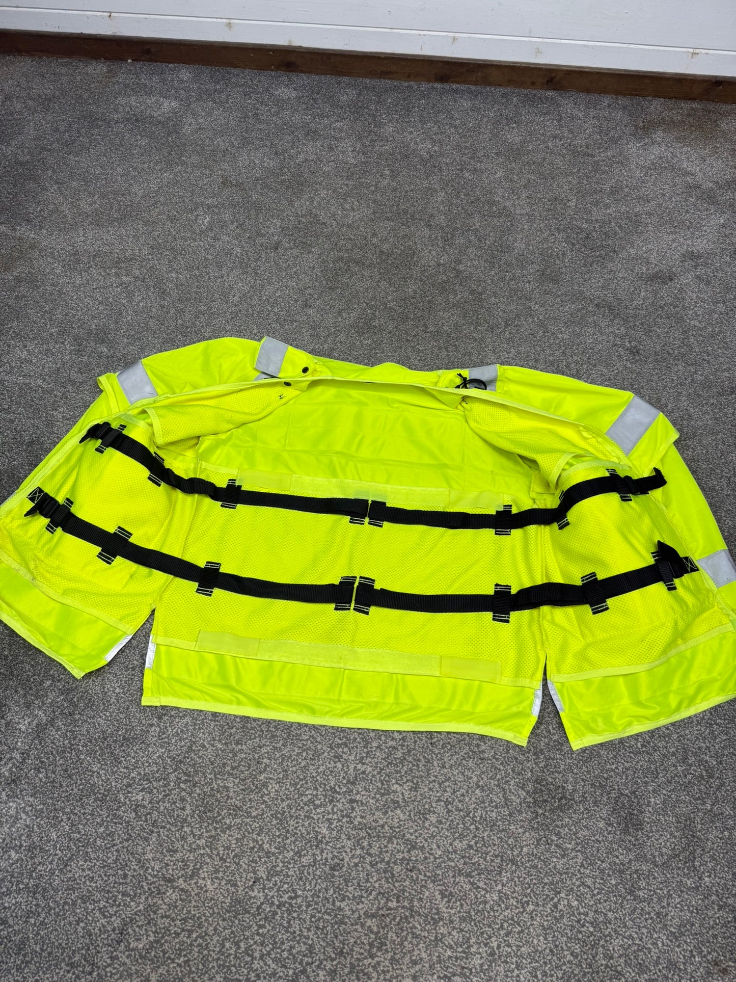 Ex Police Hi Vis Tactical Utility Vest Short & Long Sleeve LARGE Security Marshall