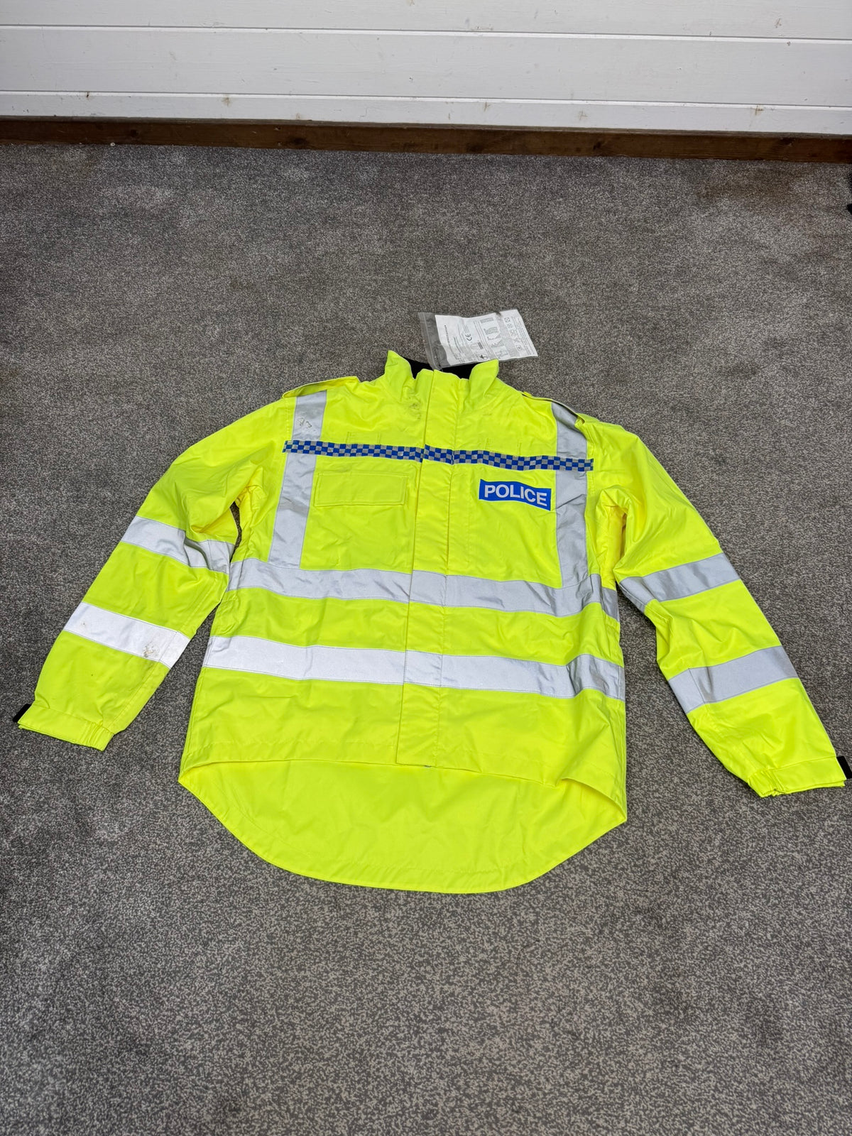 Ex Police Hi Vis Endura Cycle Jacket BADGED - X Large Collector Display TV Film Uniform