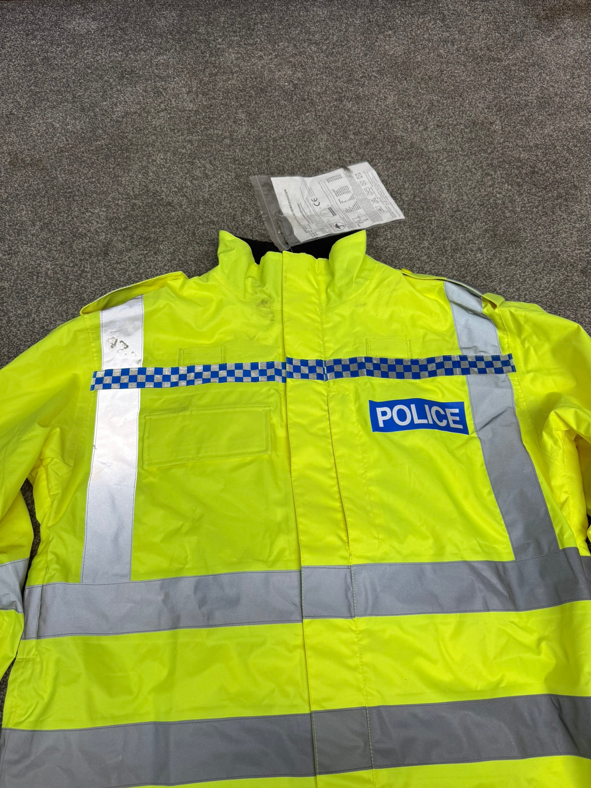 Ex Police Hi Vis Endura Cycle Jacket BADGED - X Large Collector Display TV Film Uniform
