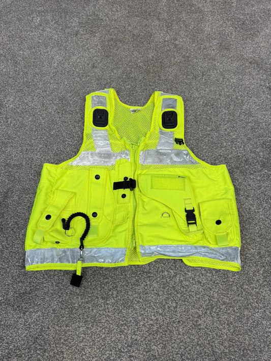 Ex Police PWL Hi-Vis Taser Utility Tactical Vest - LARGE Security Patrol Event Marshall