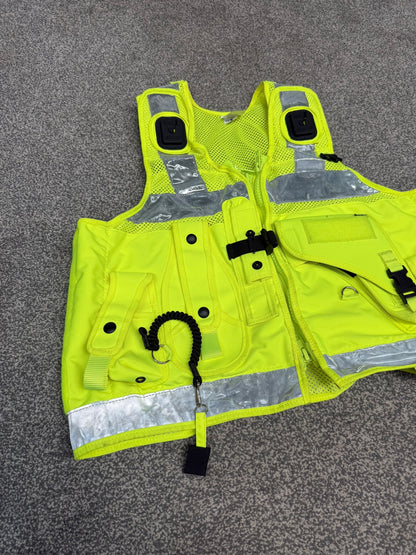 Ex Police PWL Hi-Vis Taser Utility Tactical Vest - LARGE Security Patrol Event Marshall