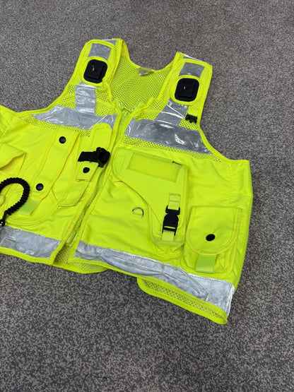 Ex Police PWL Hi-Vis Taser Utility Tactical Vest - LARGE Security Patrol Event Marshall