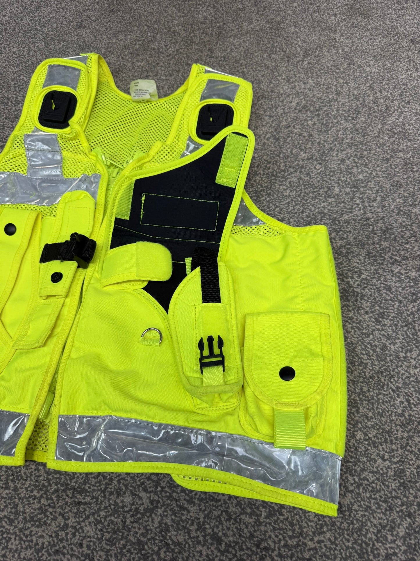 Ex Police PWL Hi-Vis Taser Utility Tactical Vest - LARGE Security Patrol Event Marshall