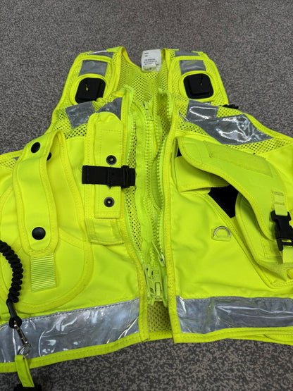 Ex Police PWL Hi-Vis Taser Utility Tactical Vest - LARGE Security Patrol Event Marshall