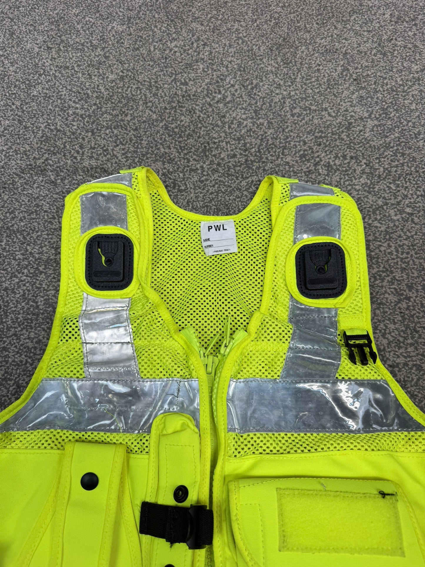 Ex Police PWL Hi-Vis Taser Utility Tactical Vest - LARGE Security Patrol Event Marshall