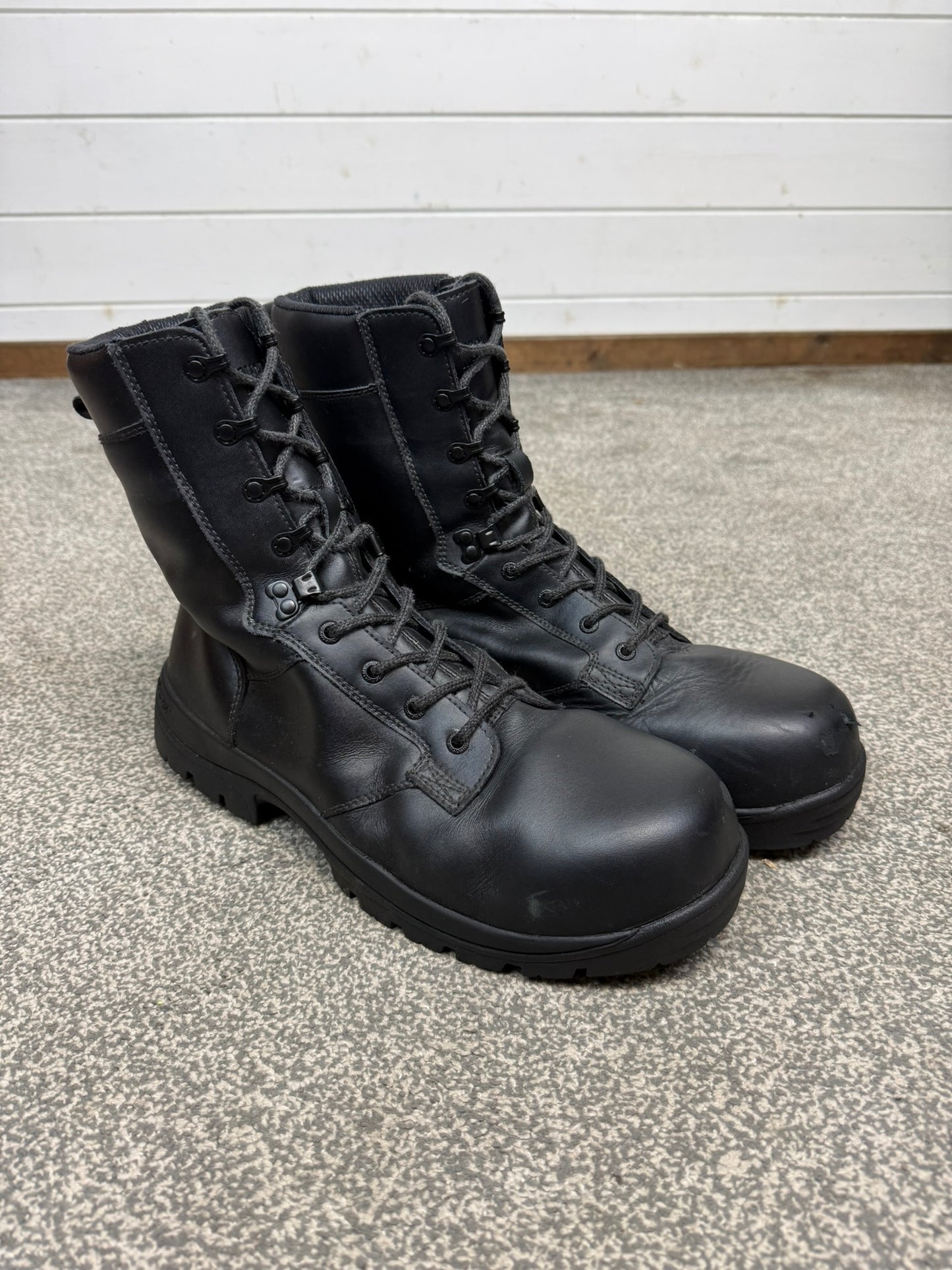 Ex Police Magnum Elite Shield Combat Boots Black Leather UK 14 Security Work
