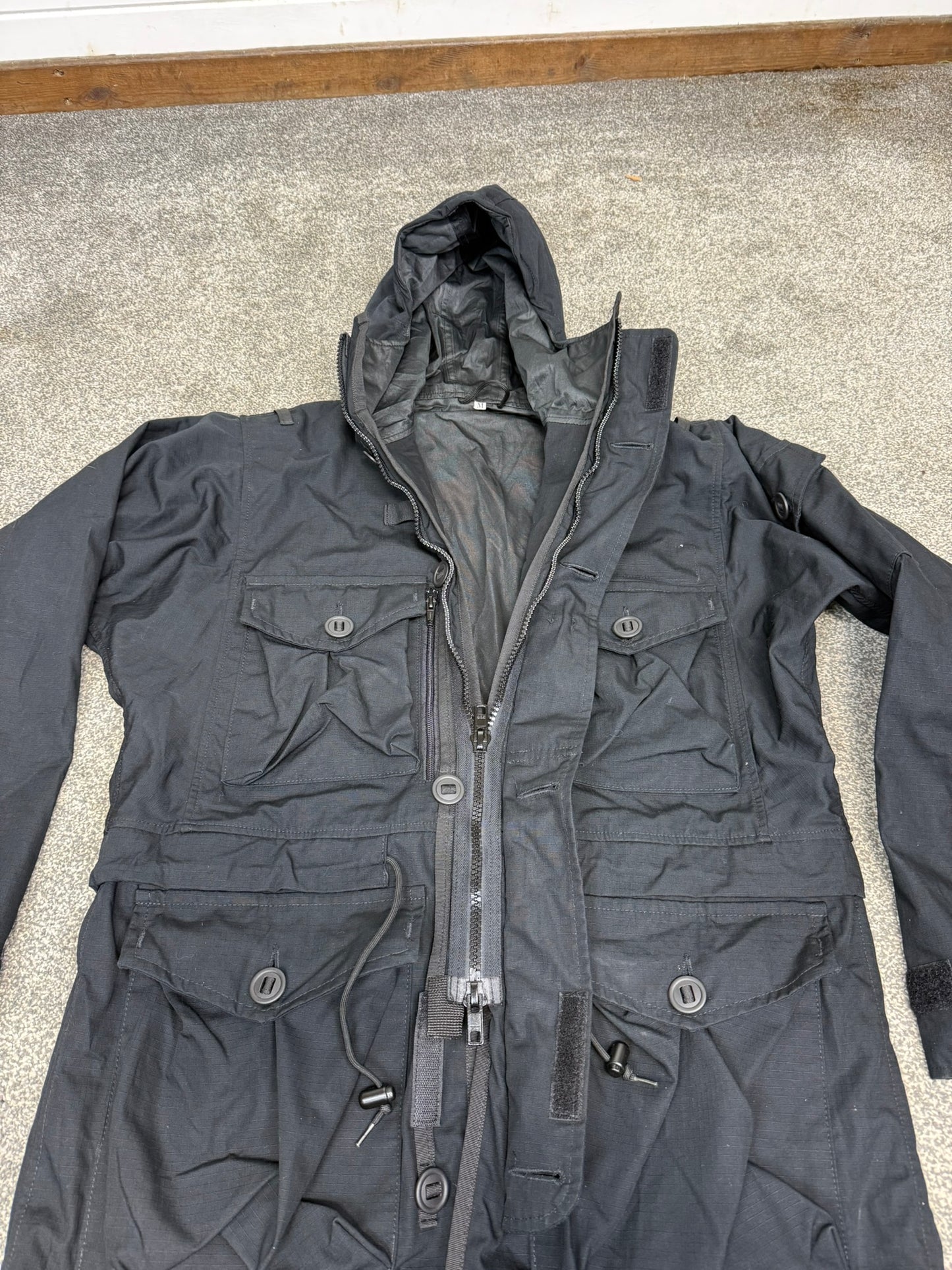 Ex Police Arktis Black B110 Combat Smock SAS Special Forces Field Jacket - Medium