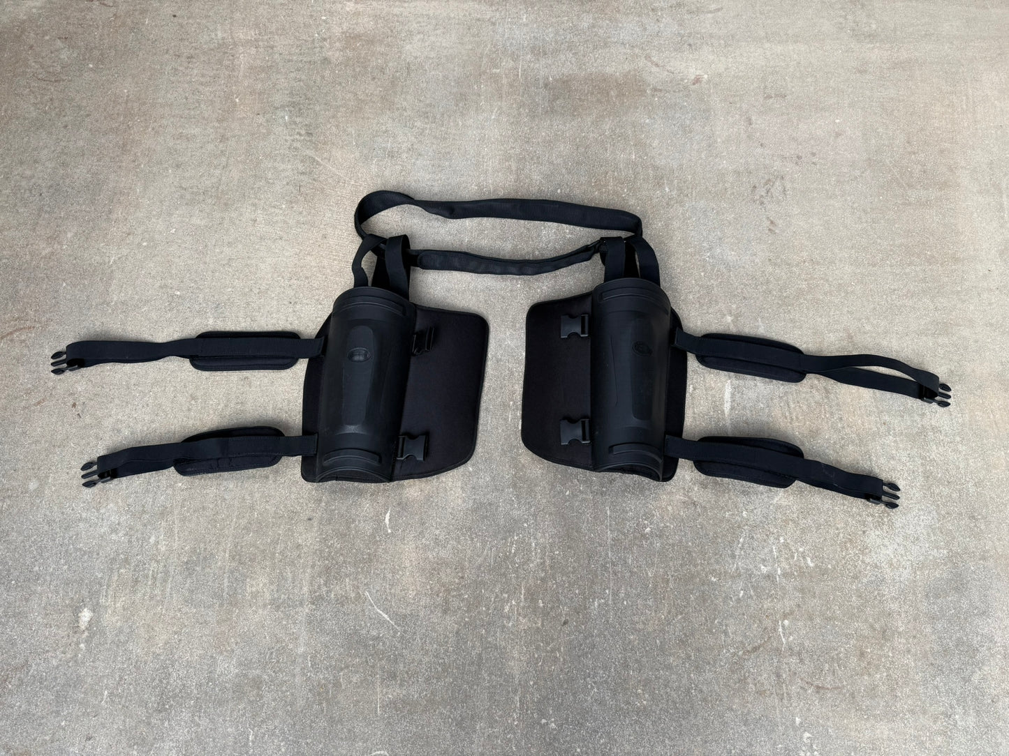 Ex Police Riot Upper Leg Thigh Guards & Belt PAIR Public Order Guards Airsoft Paintball Cosplay