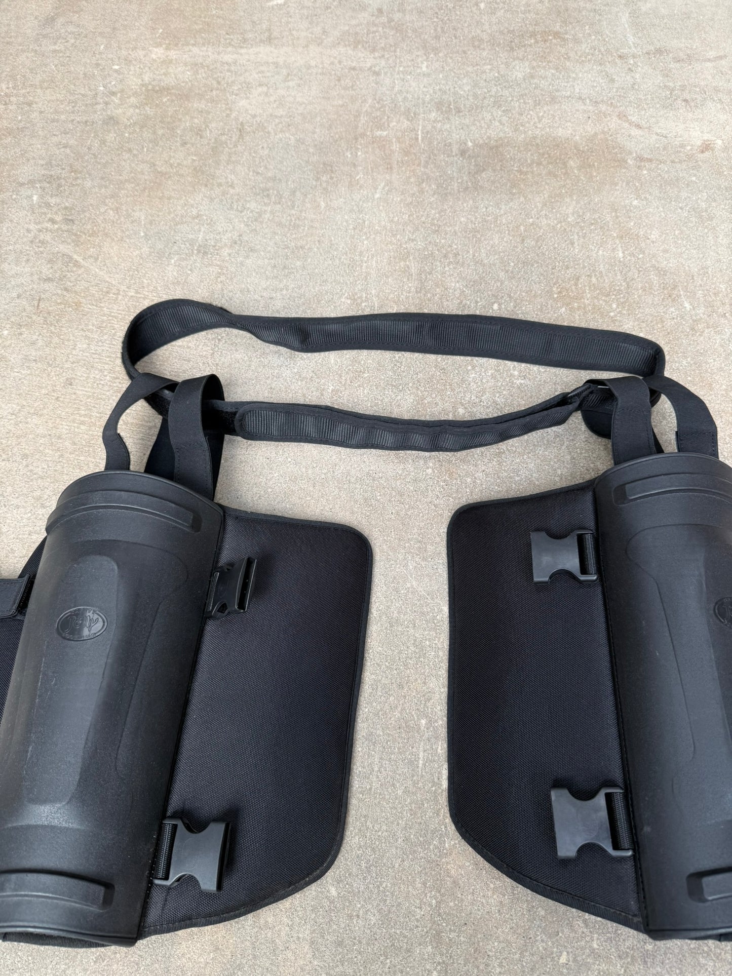 Ex Police Riot Upper Leg Thigh Guards & Belt PAIR Public Order Guards Airsoft Paintball Cosplay