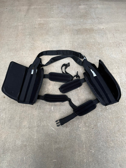 Ex Police Riot Upper Leg Thigh Guards & Belt PAIR Public Order Guards Airsoft Paintball Cosplay