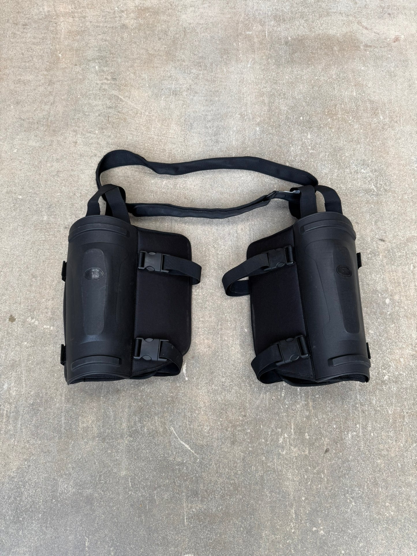 Ex Police Riot Upper Leg Thigh Guards & Belt PAIR Public Order Guards Airsoft Paintball Cosplay