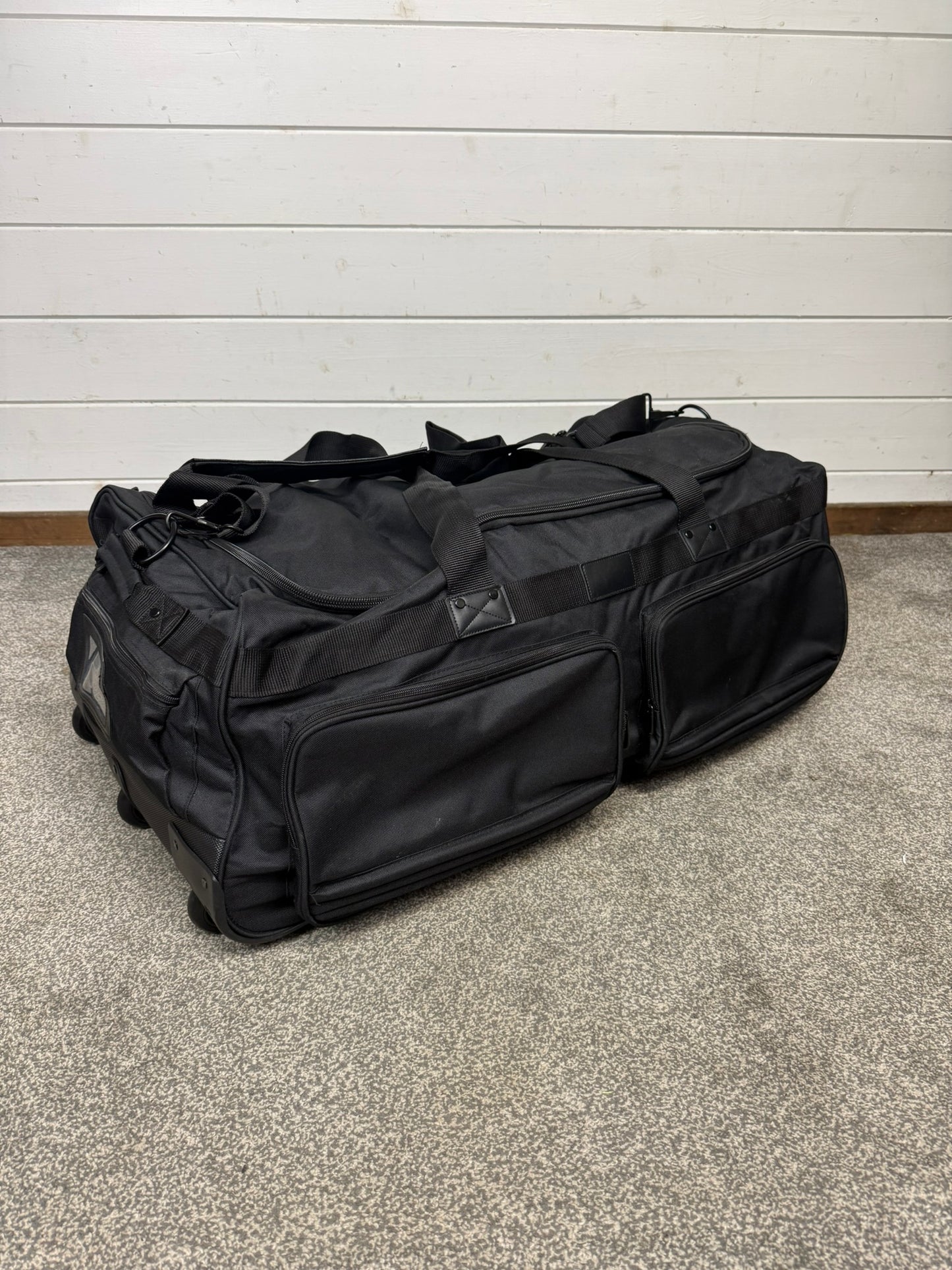Ex Police Large Black Wheeled Holdall 100L Deployment Travel Kit Bag