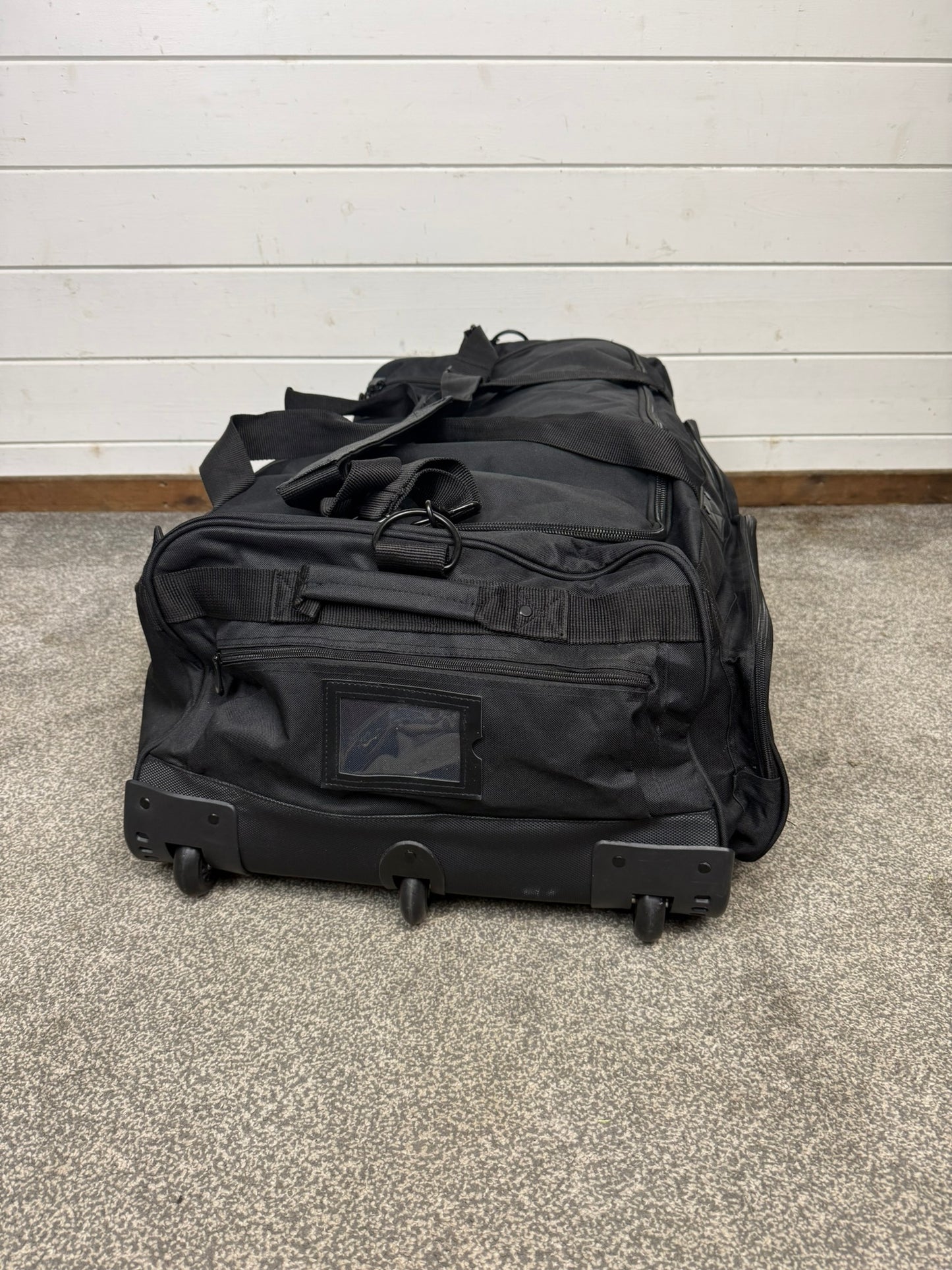 Ex Police Large Black Wheeled Holdall 100L Deployment Travel Kit Bag