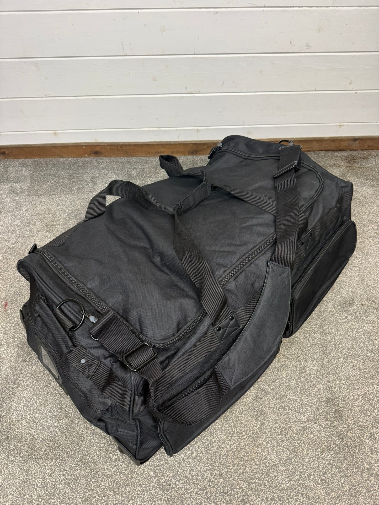 Ex Police Large Black Wheeled Holdall 100L Deployment Travel Kit Bag