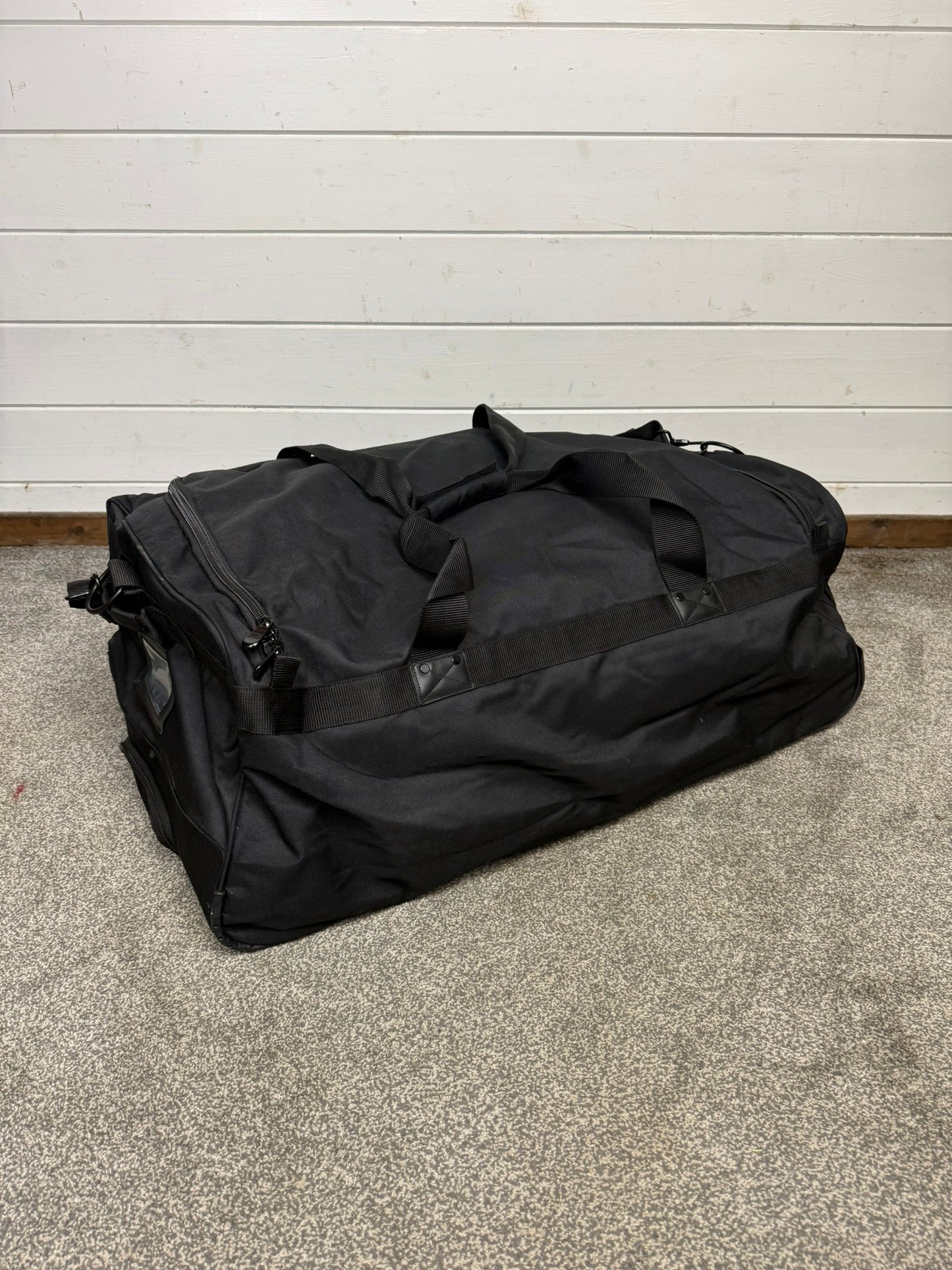 Ex Police Large Black Wheeled Holdall 100L Deployment Travel Kit Bag