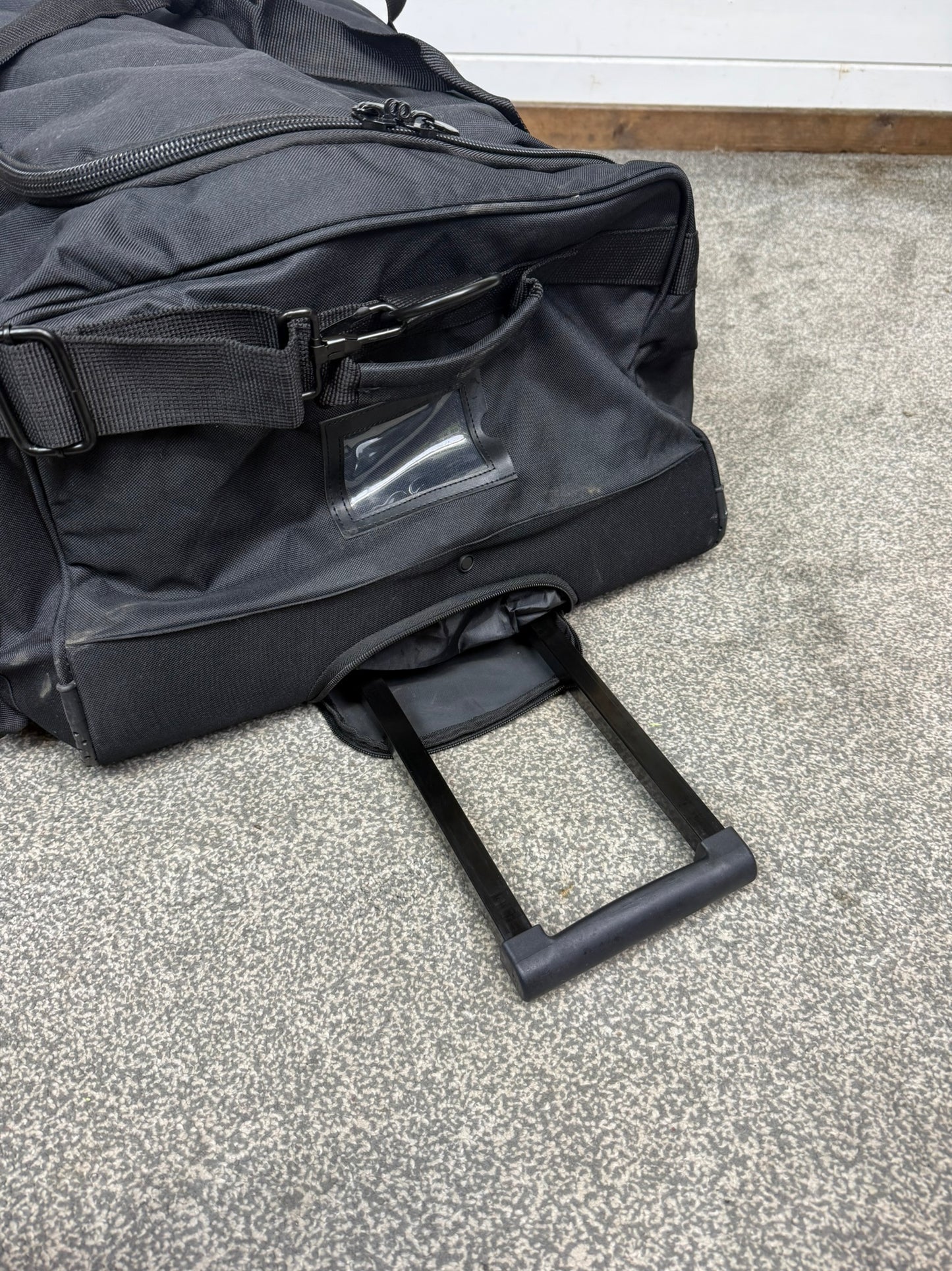 Ex Police Large Black Wheeled Holdall 100L Deployment Travel Kit Bag
