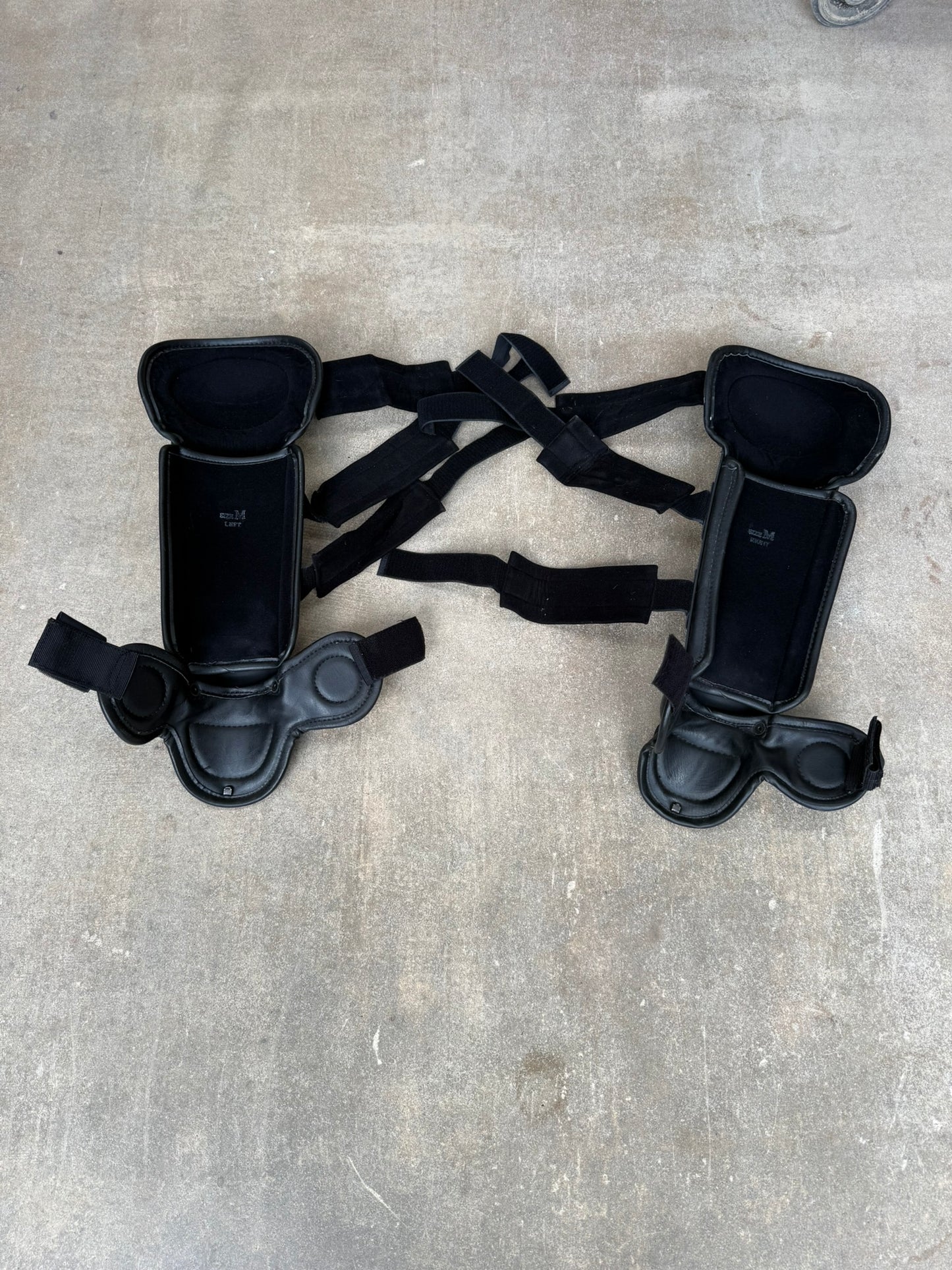 Ex Police Protecop Riot Knee Shin & Foot Guards PAIR Protection Dog Handler Airsoft Paintball