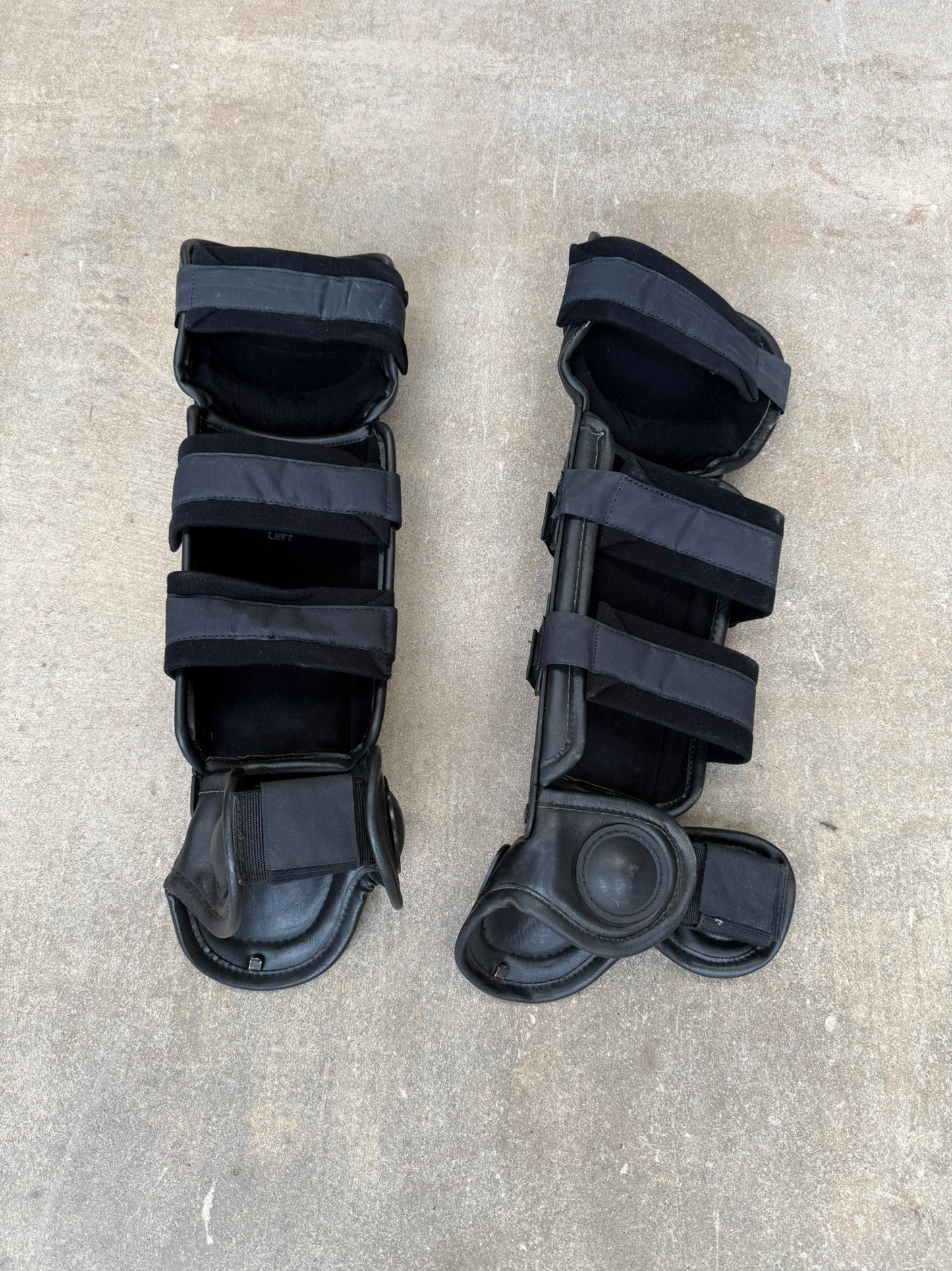 Ex Police Protecop Riot Knee Shin & Foot Guards PAIR Protection Dog Handler Airsoft Paintball