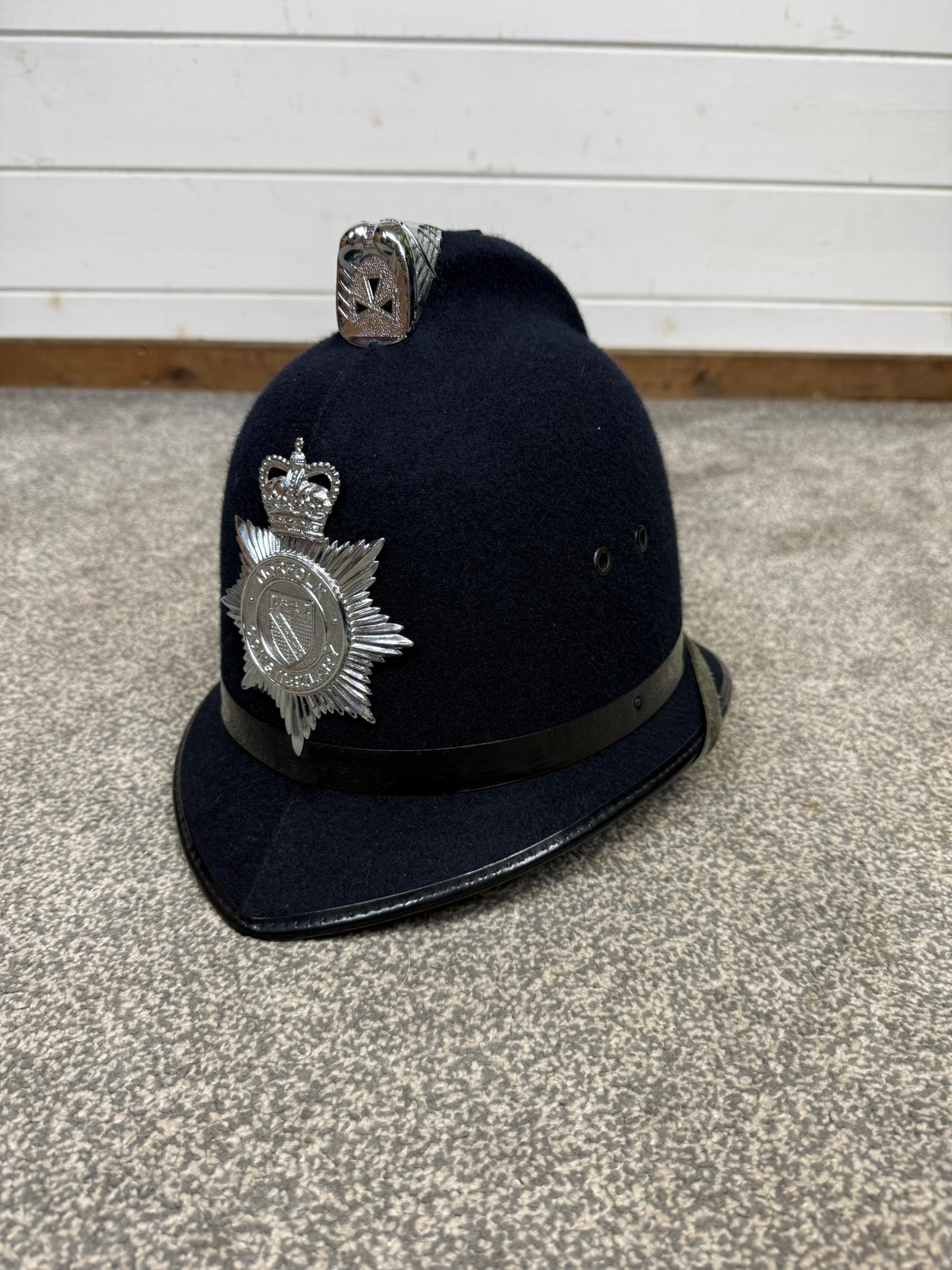 Ex Norfolk Constabulary Coxcomb Police Bobby Helmet 59cm Obsolete Collector