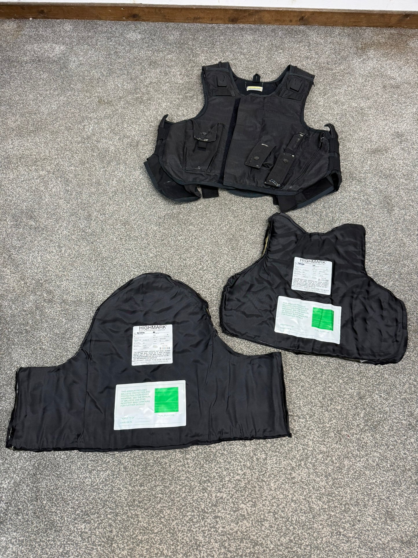 Ex Police Highmark Body Armour Stab Vest X LARGE Anti Stab & Ballistic HG1A / KR1 Security
