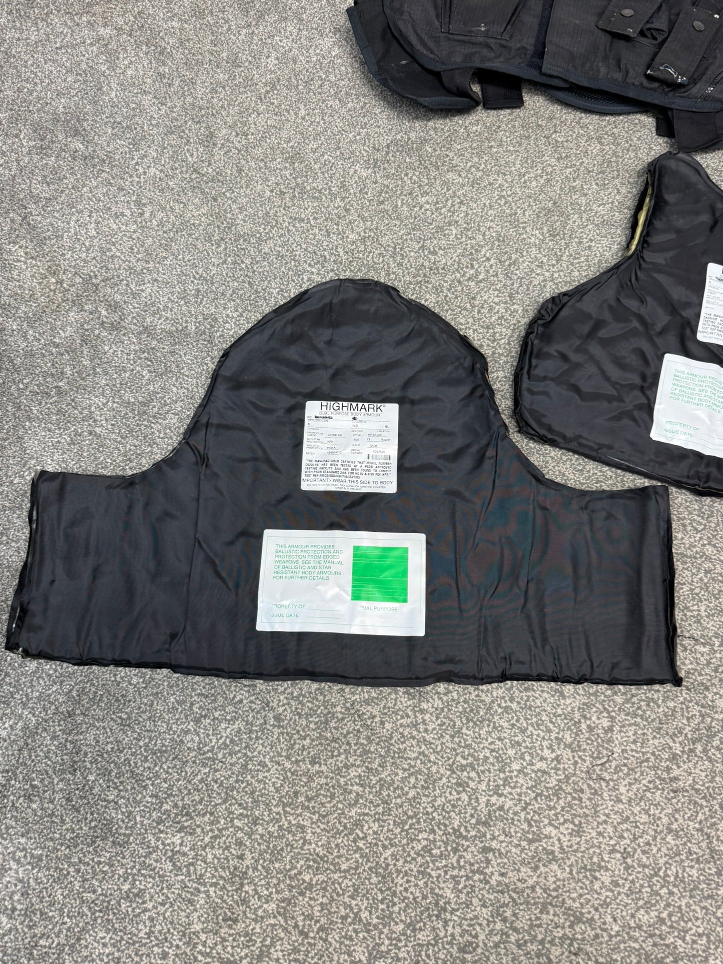Ex Police Highmark Body Armour Stab Vest X LARGE Anti Stab & Ballistic HG1A / KR1 Security