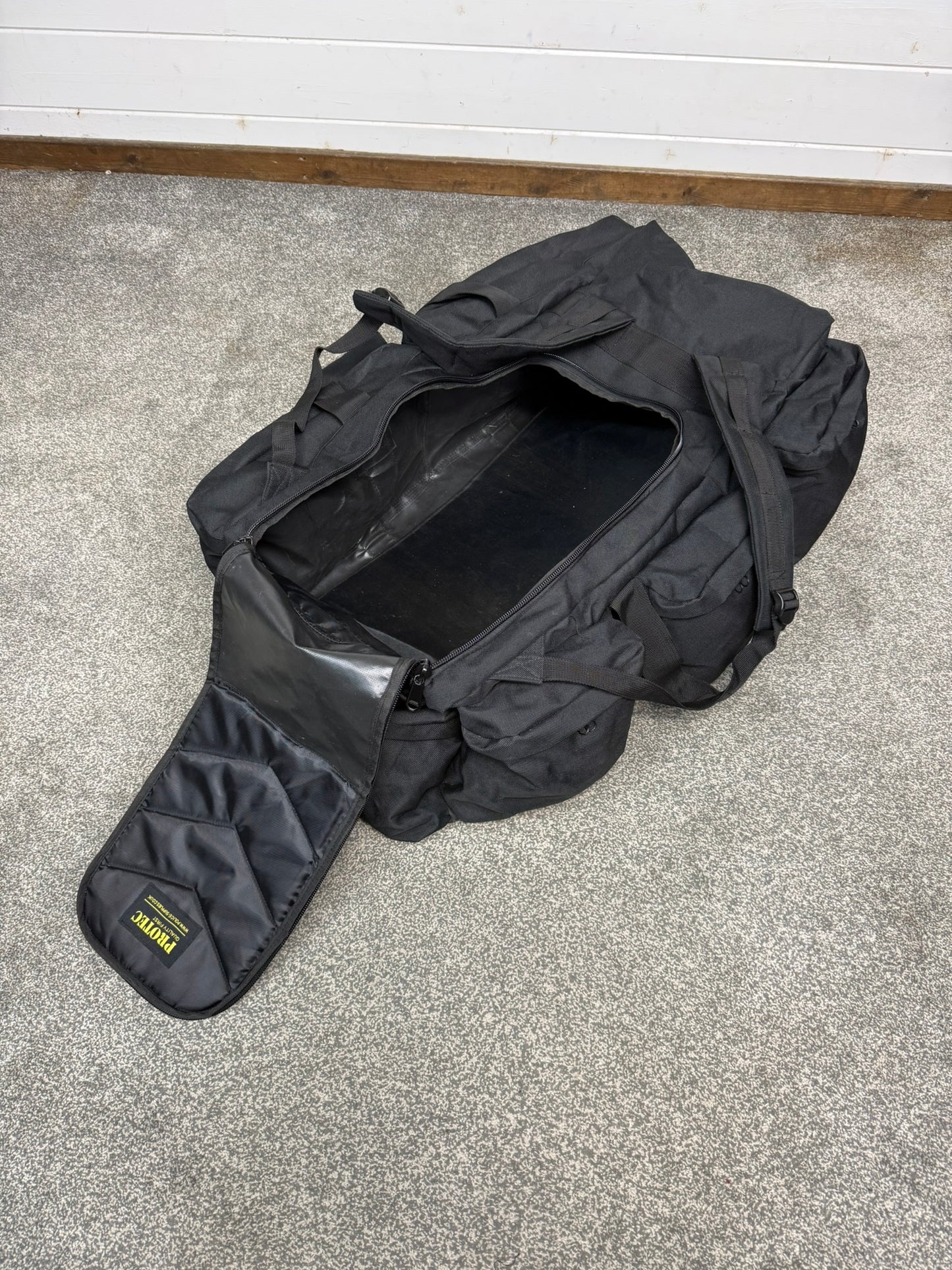 Ex Police Protec PSU Deployment Kit Bag Holdall Rucksack 100L Black Security Travel