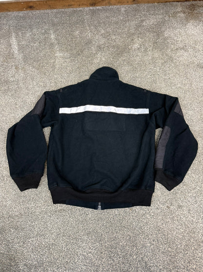 Ex Police Black Tornado Fleece Silver Reflective - Small