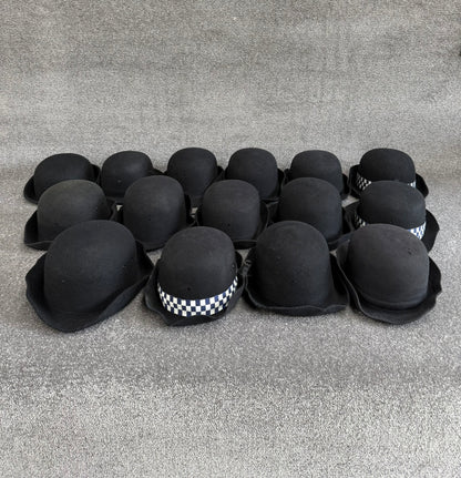 Ex Police WPC Bowler Hat Job Lot x15 Theatre Headwear Uniform Film Prop Lot