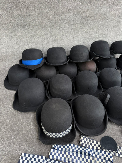 Ex Police WPC Bowler Hat Job Lot x21 Theatre Headwear Uniform Film Prop Lot