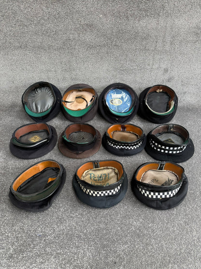Ex Police Peak Cap Hat Job Lot x11 Theatre Headwear Uniform Film Prop Lot