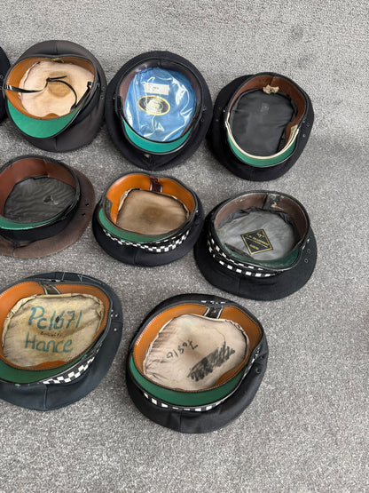 Ex Police Peak Cap Hat Job Lot x11 Theatre Headwear Uniform Film Prop Lot
