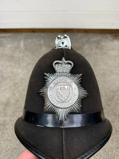 Ex Norfolk Constabulary Coxcomb Police Bobby Helmet 59cm Obsolete Collector