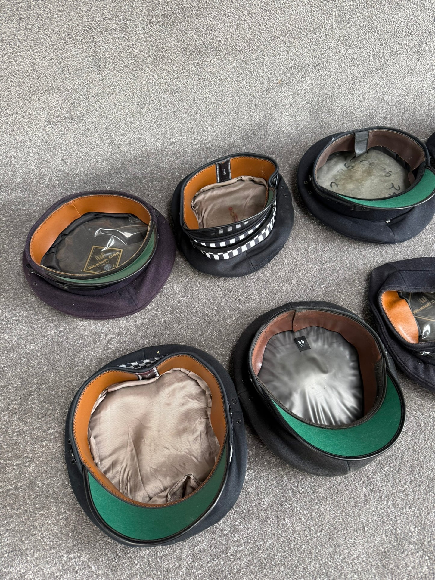 Ex Police Peak Cap Hat Job Lot x8 Theatre Headwear Uniform Film Prop Lot