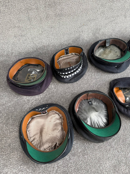 Ex Police Peak Cap Hat Job Lot x8 Theatre Headwear Uniform Film Prop Lot