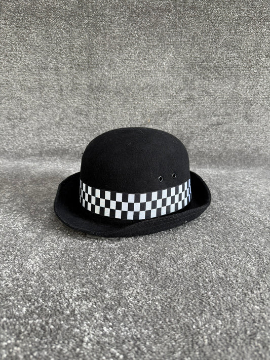 Ex Police WPC Bowler Hat Chequered Band Fancy Dress Costume Theatre Collector Display