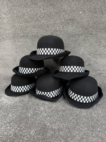 Ex Police WPC Bowler Hat Chequered Band Fancy Dress Costume Theatre Collector Display
